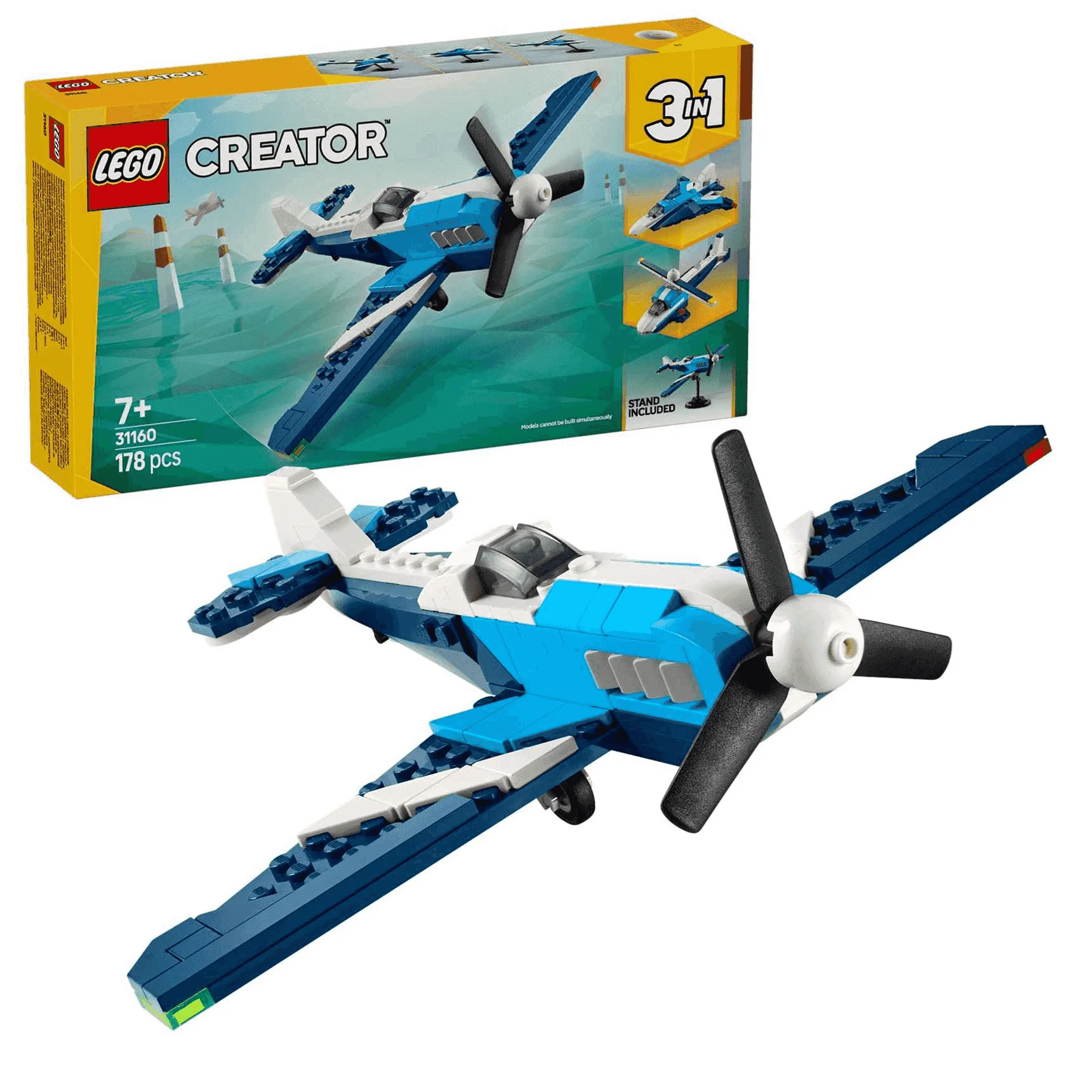 LEGO Creator 3en1 Aeronave: Avión de Carreras Juguete 31160 - Image 2