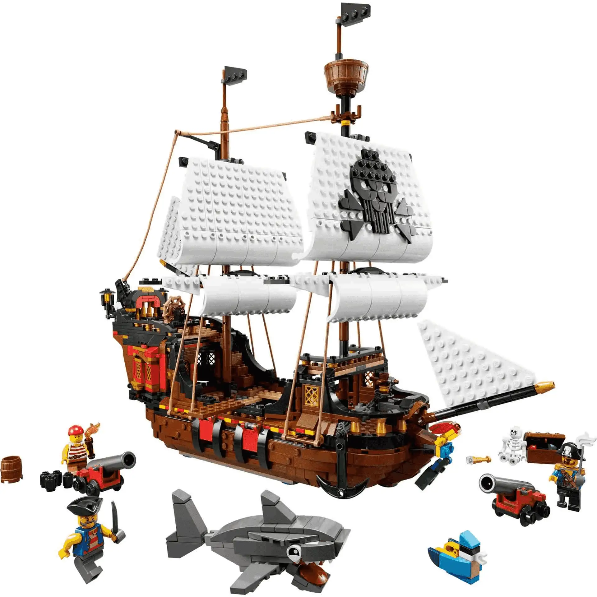 LEGO Creator 3en1 Barco Pirata 31109 – Set de construcción 3 en 1 con barco, taberna y calavera - Image 2