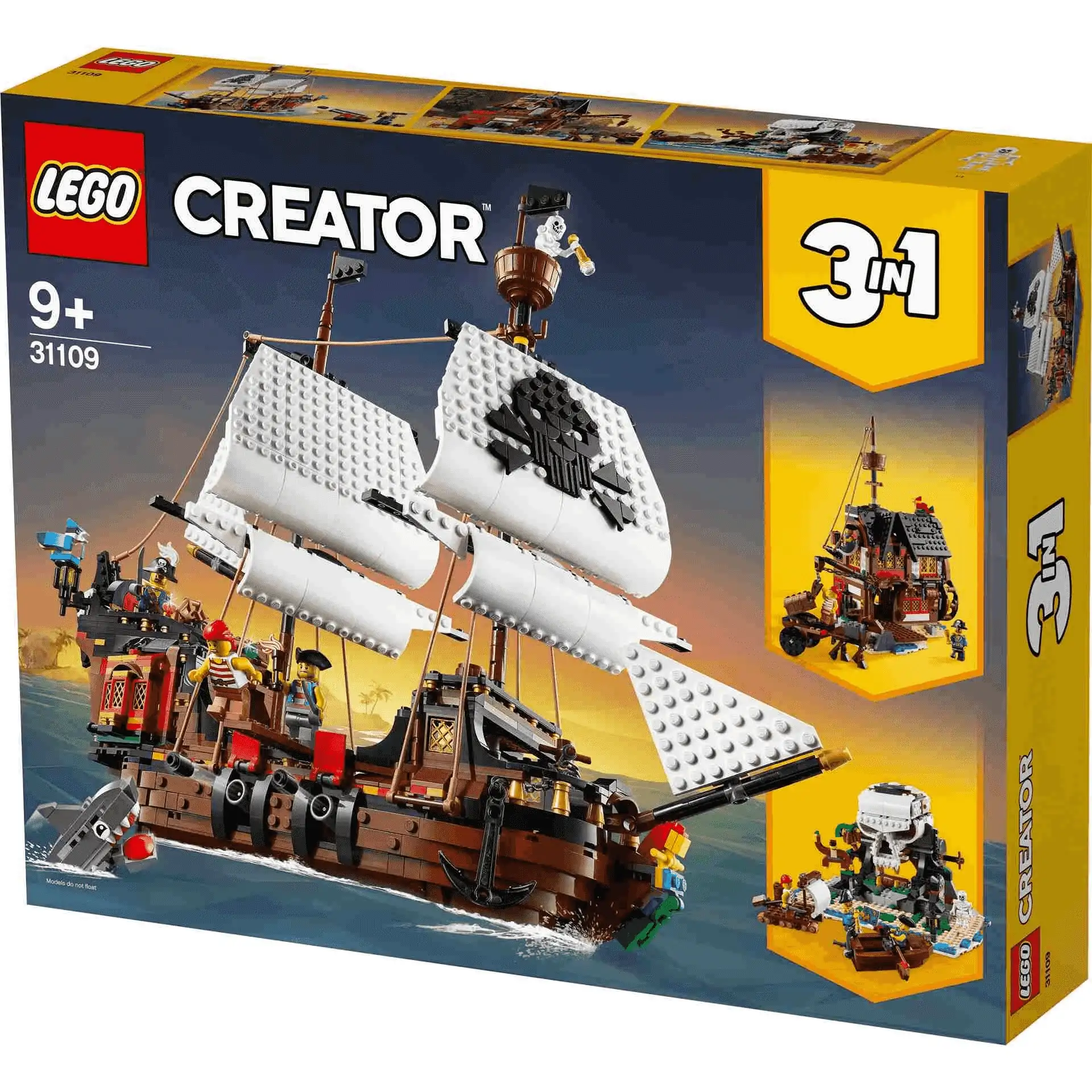LEGO Creator 3en1 Barco Pirata 31109 – Set de construcción 3 en 1 con barco, taberna y calavera - Image 4