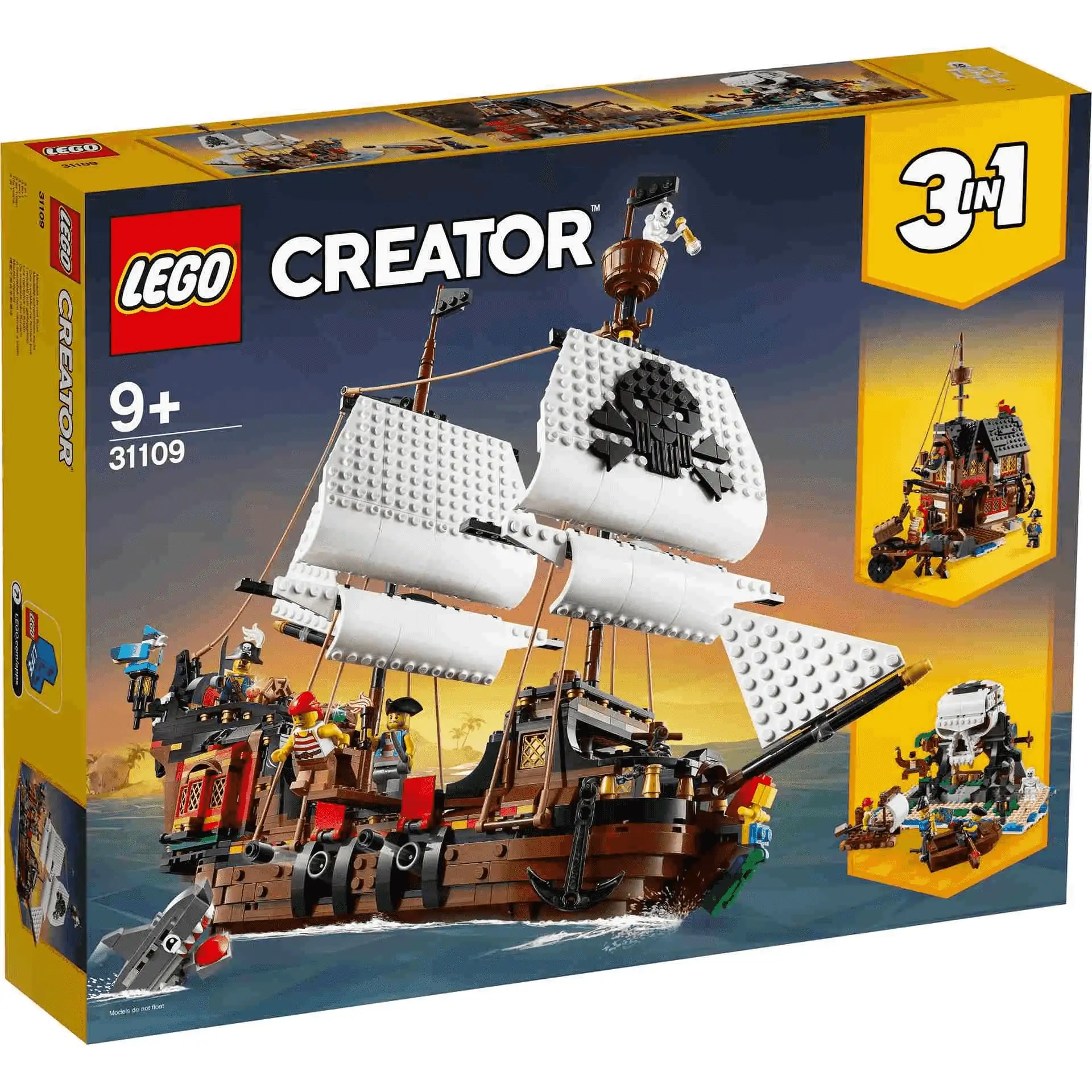 LEGO Creator 3en1 Barco Pirata 31109 – Set de construcción 3 en 1 con barco, taberna y calavera - Image 5