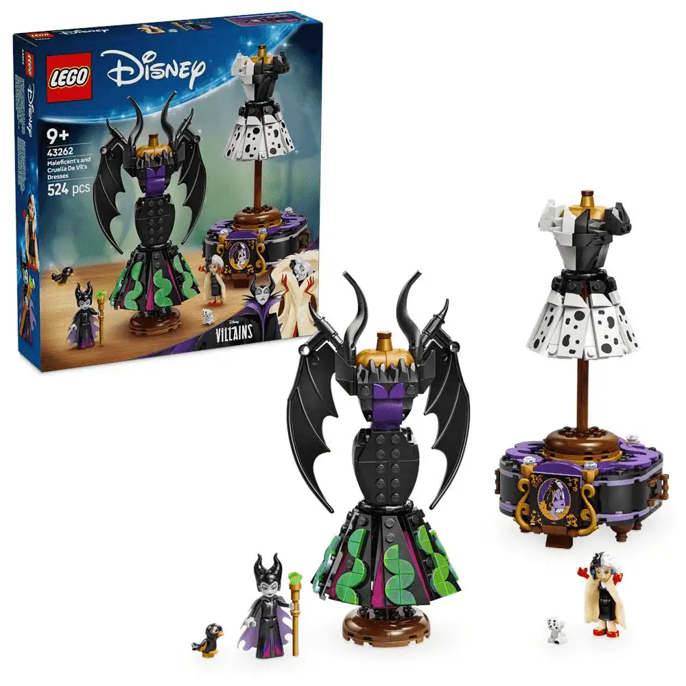 LEGO | Disney Villains Trajes de Maléfica y Cruella De Vil 43262