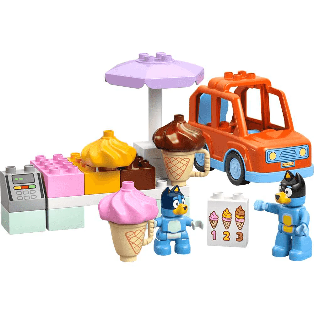 LEGO DUPLO Bluey Excursión a la Heladería con Bluey 10458 (22 piezas) - 24+ años