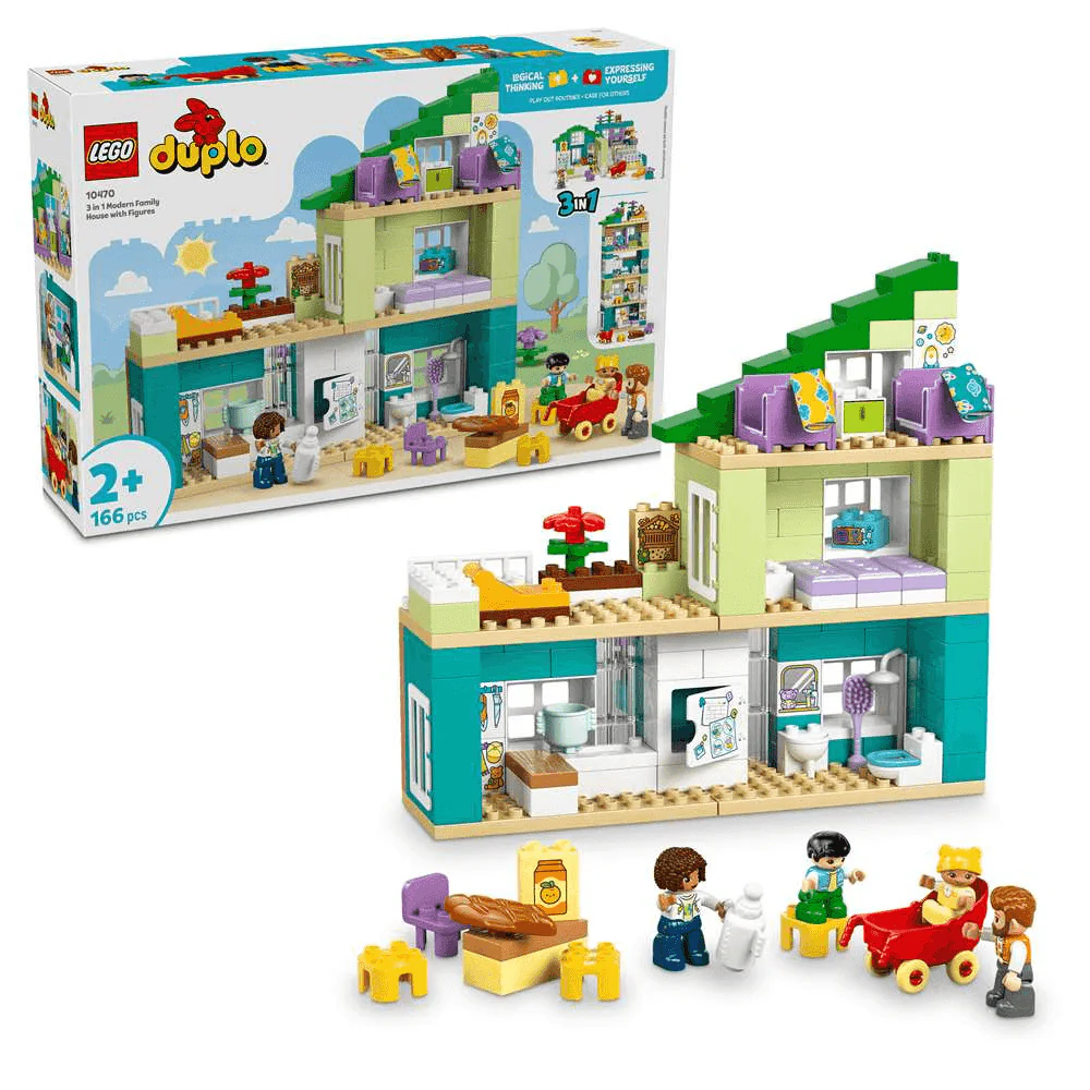 LEGO DUPLO Mi Ciudad Casa Familiar Moderna 3 en 1 con Figuras 10470 - Image 2