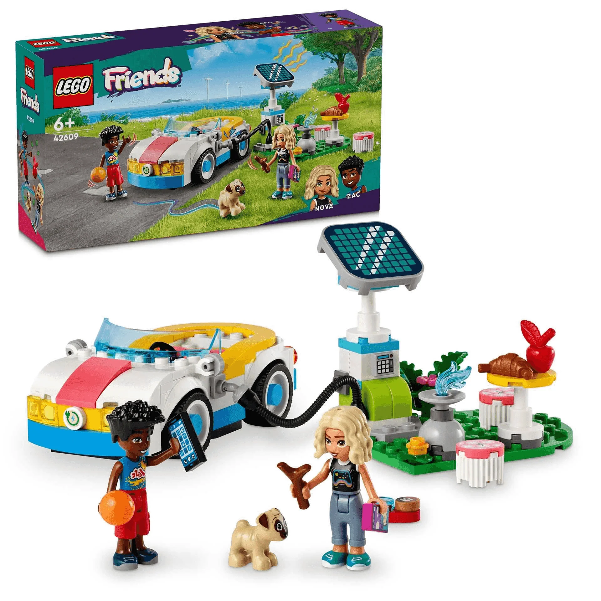 LEGO Friends Coche Eléctrico y Cargador Juguete 42609
