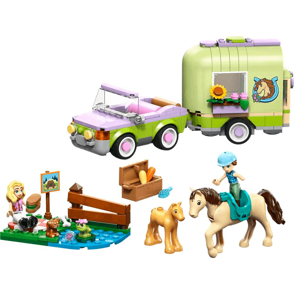 LEGO Friends Remolque para Caballo y Potrillo – Set de construcción con animales (42695) - Image 2
