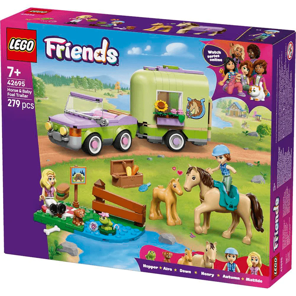LEGO Friends Remolque para Caballo y Potrillo – Set de construcción con animales (42695) - Image 3