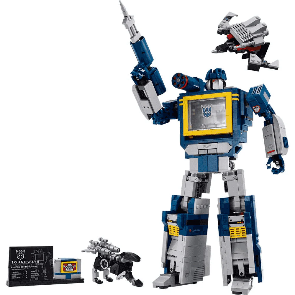 LEGO Icons Transformers: Soundwave Modelo en Kit 10358 (1505 piezas) - 18+ años