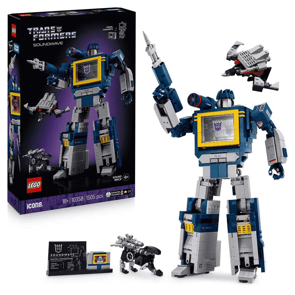 LEGO Icons Transformers: Soundwave Modelo en Kit 10358 (1505 piezas) - 18+ años - Image 2