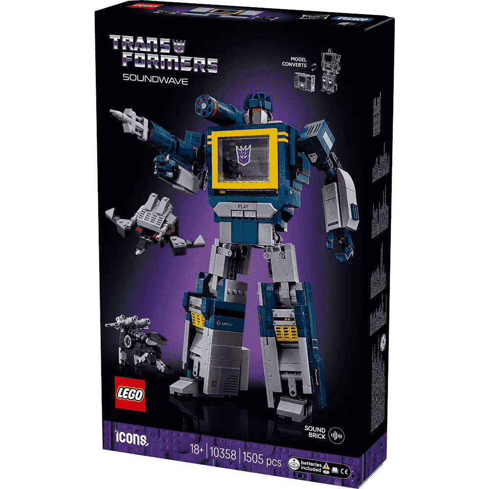 LEGO Icons Transformers: Soundwave Modelo en Kit 10358 (1505 piezas) - 18+ años - Image 3
