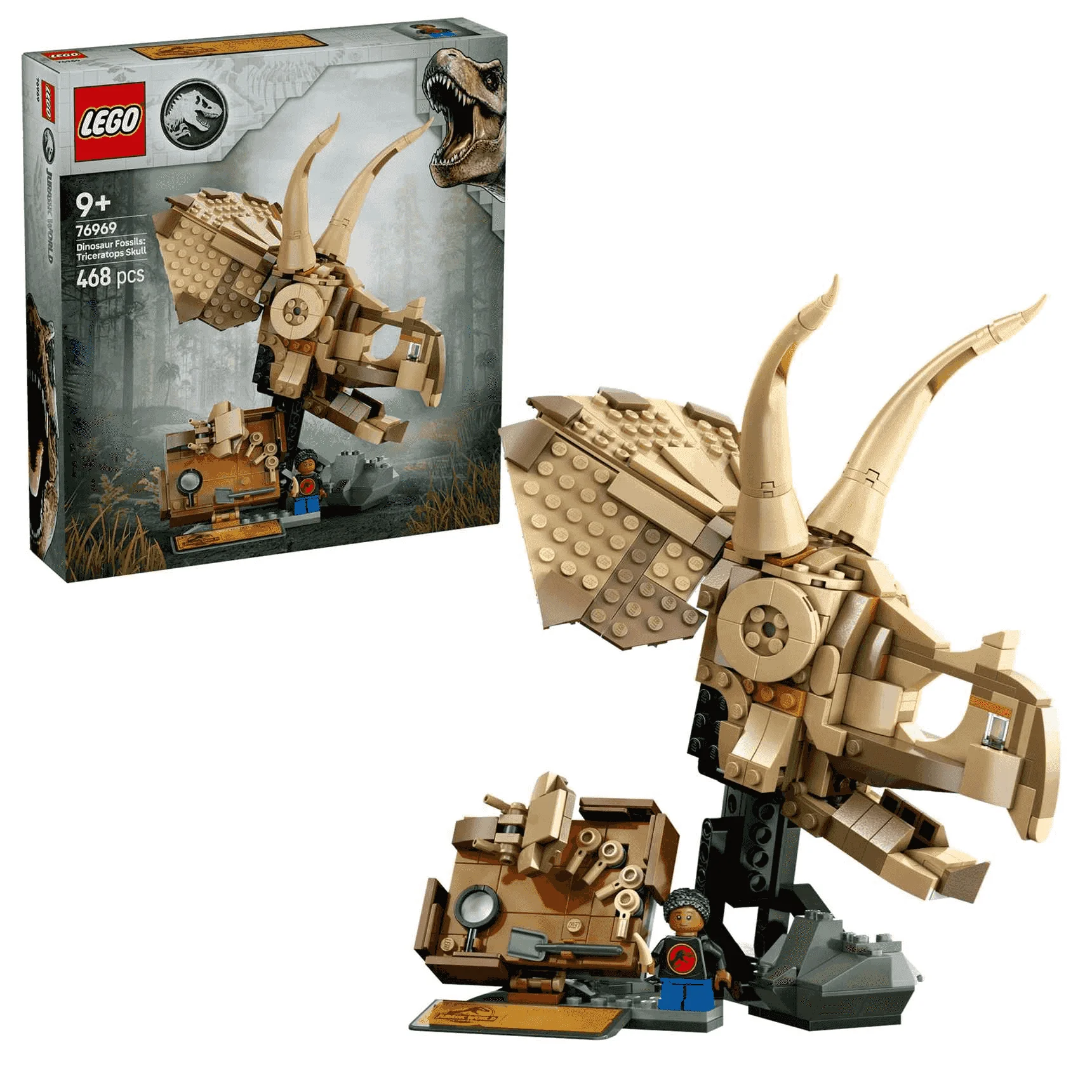 LEGO Jurassic World Fósiles de Dinosaurio: Cráneo de Triceratops 76969 - Image 2