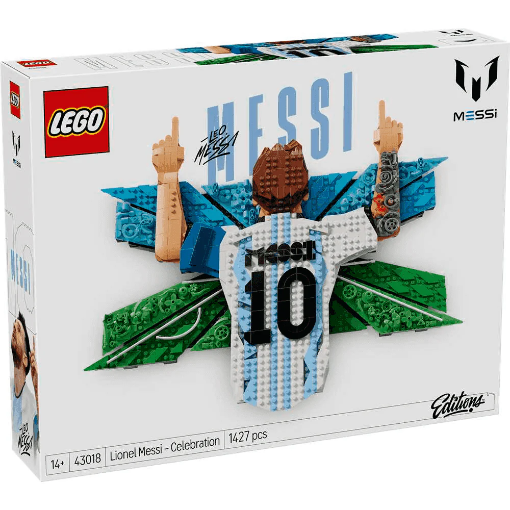 LEGO Lionel Messi Celebración 43018 – Cuadro 3D de Fútbol 1427 piezas (14+)