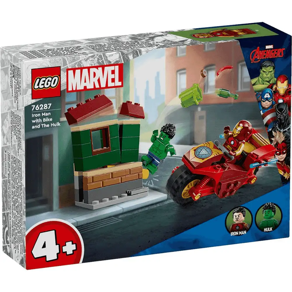 LEGO Marvel Iron Man con Moto y Hulk Juego 76287 - Image 2