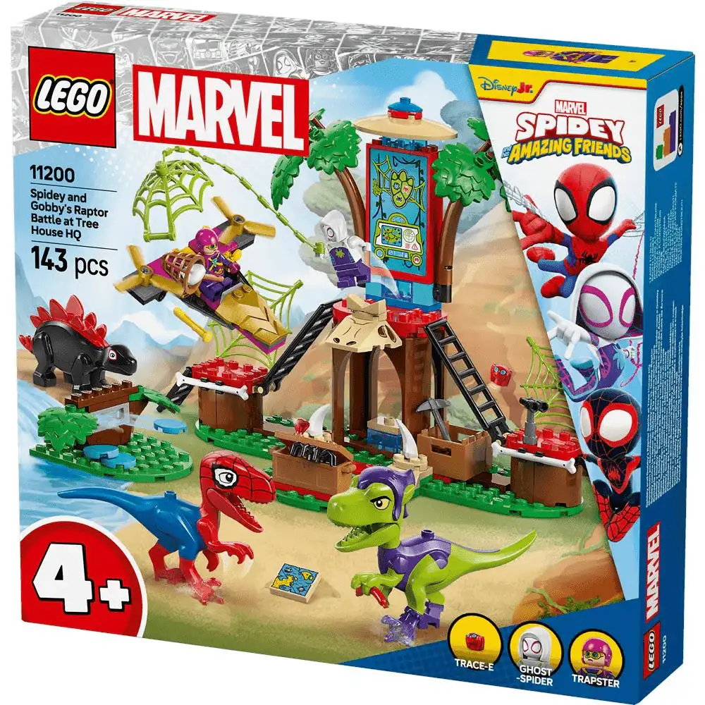LEGO Marvel Spidey y su Superequipo Spidey y Gobby: Batalla de Raptores en la Base de la Casa del Ár