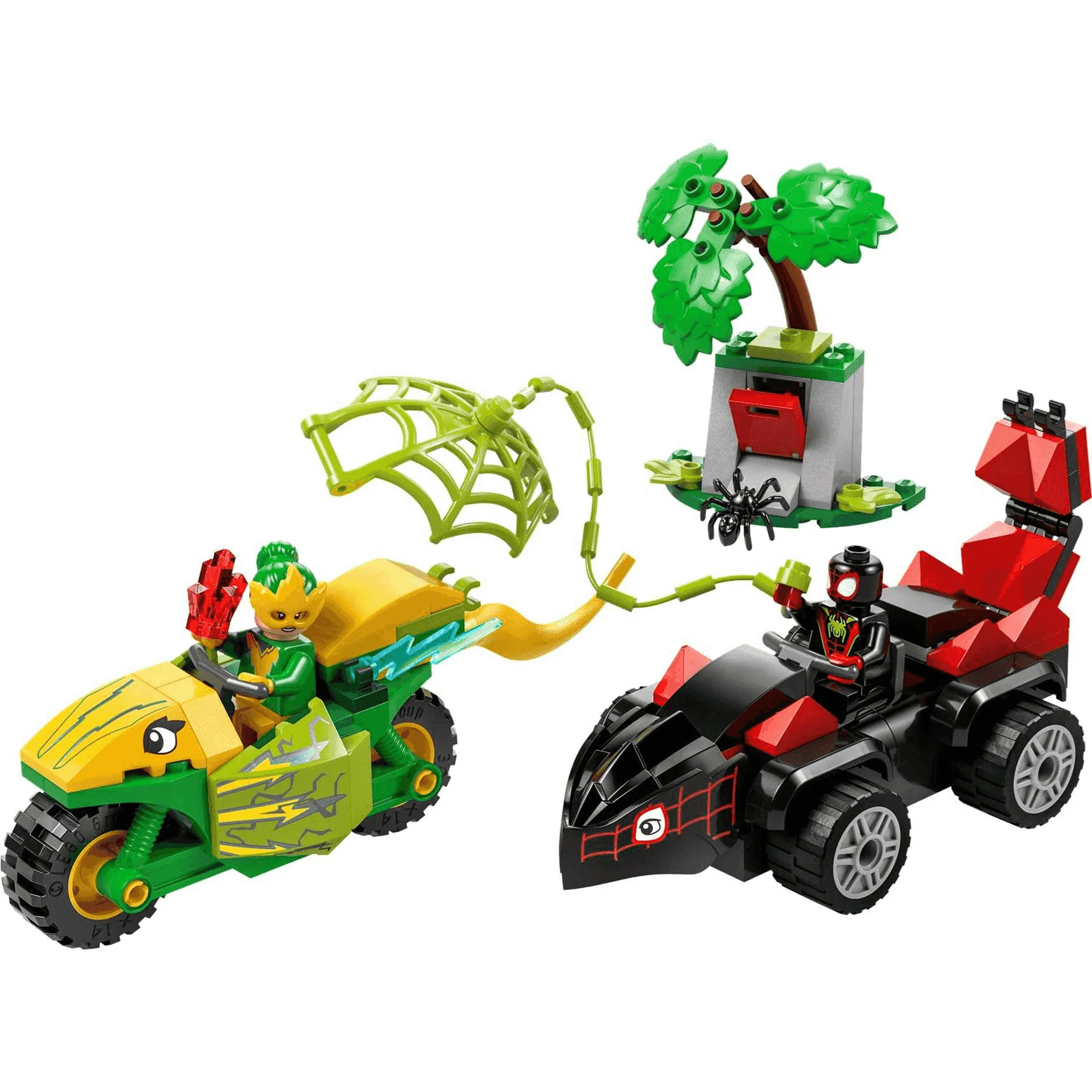 LEGO Marvel Spidey y su Superequipo Spin y Electro: Duelo de Vehículos Dinosaurio 11198