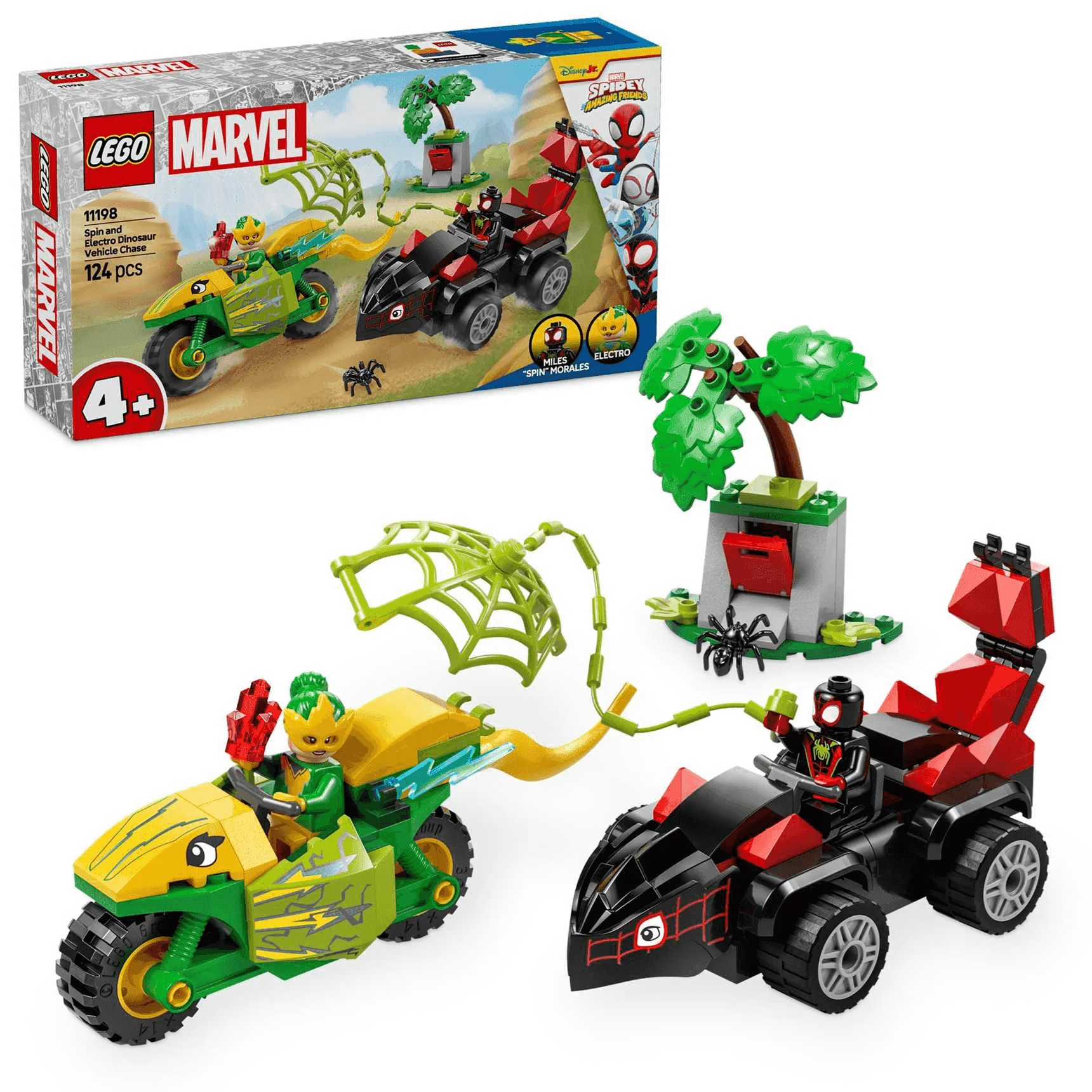 LEGO Marvel Spidey y su Superequipo Spin y Electro: Duelo de Vehículos Dinosaurio 11198 - Image 2