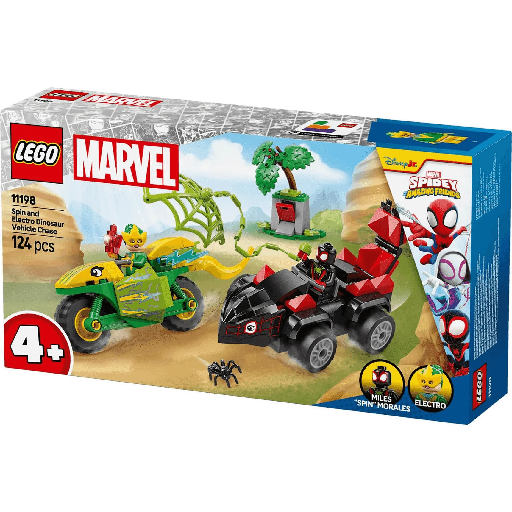 LEGO Marvel Spidey y su Superequipo Spin y Electro: Duelo de Vehículos Dinosaurio 11198 - Image 4