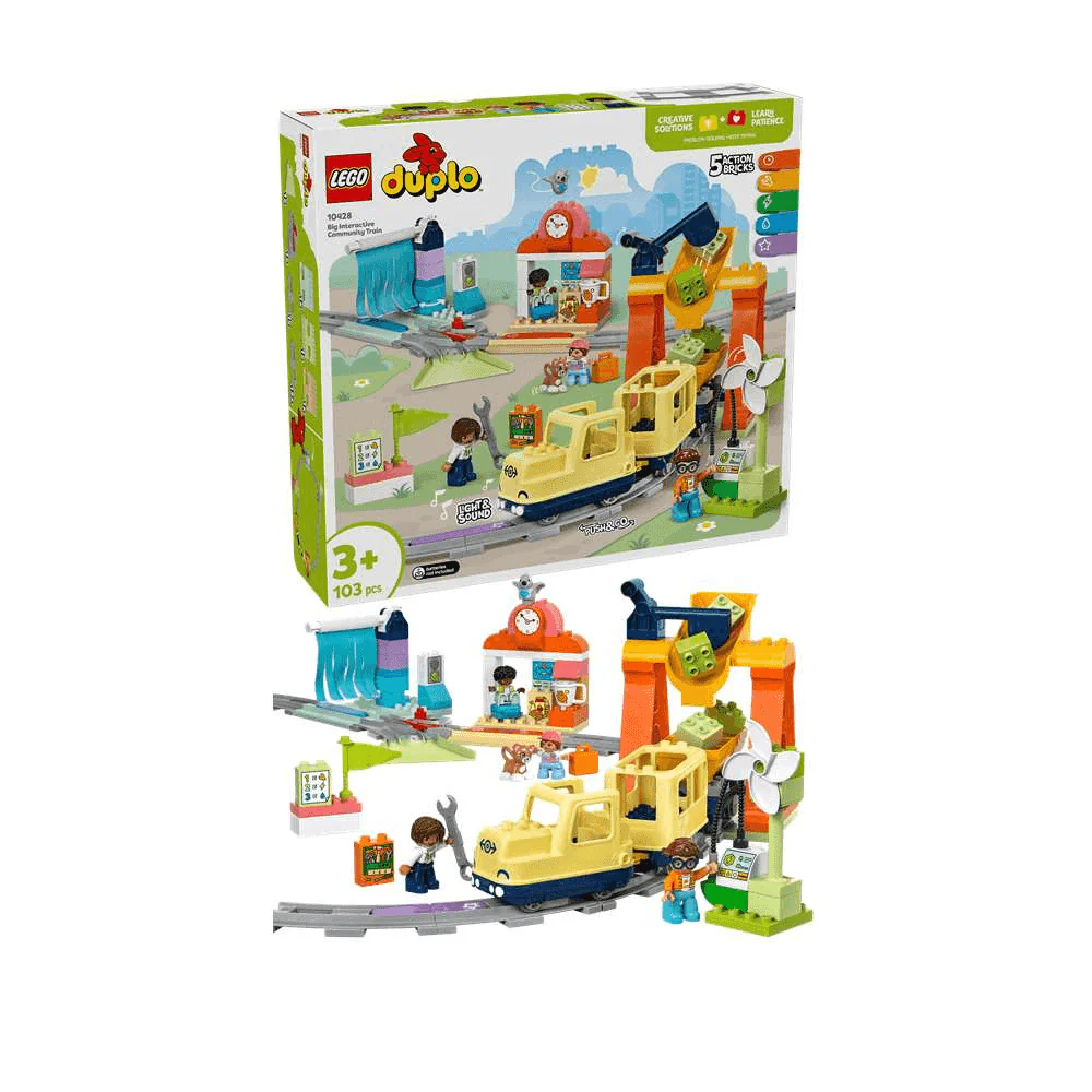 LEGO Mi Ciudad LEGO DUPLO Gran Tren Comunitario Interactivo 10428 (103 piezas) - 3+ años - Image 2