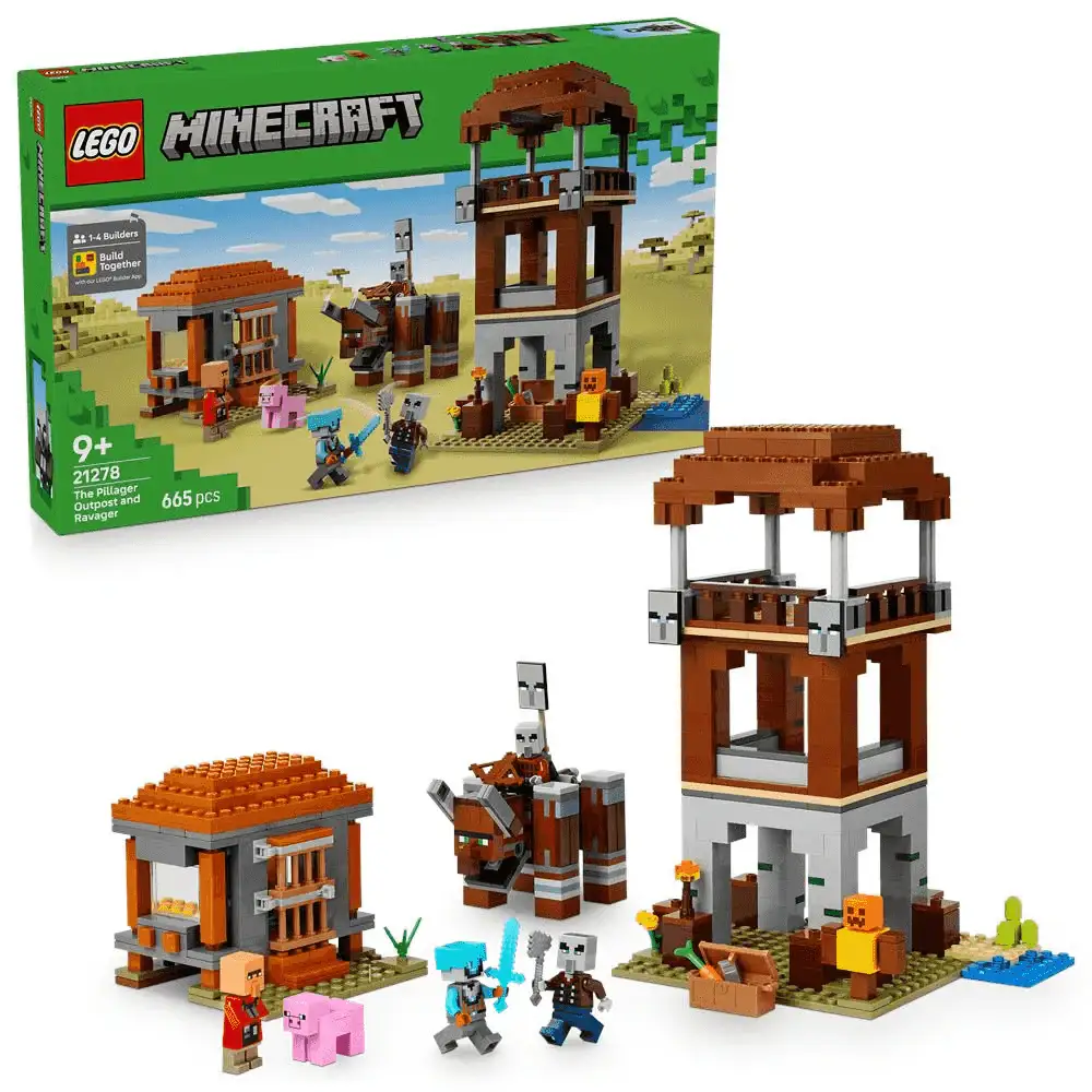 LEGO Minecraft El Puesto de Avanzada de los Saqueadores y el Devastador 21278