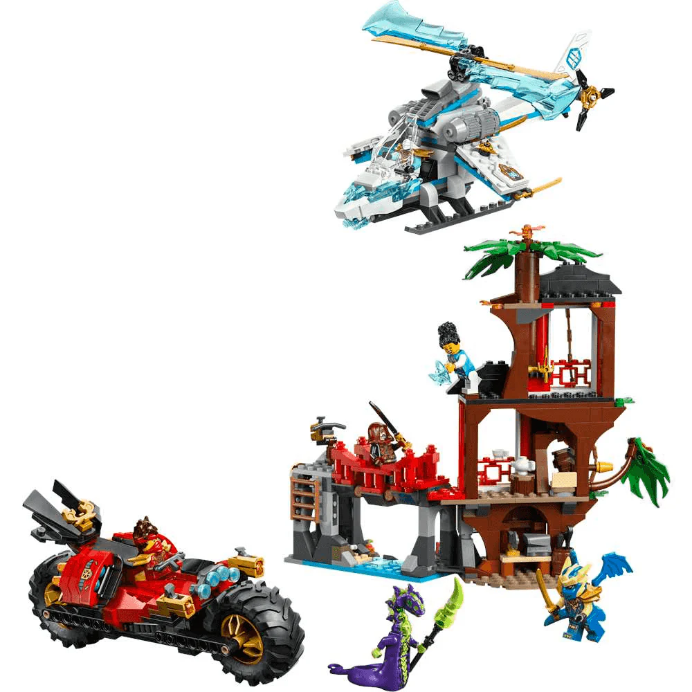 LEGO NINJAGO Batalla de Vehículos Ninja Junto a la Casa del Árbol 71857
