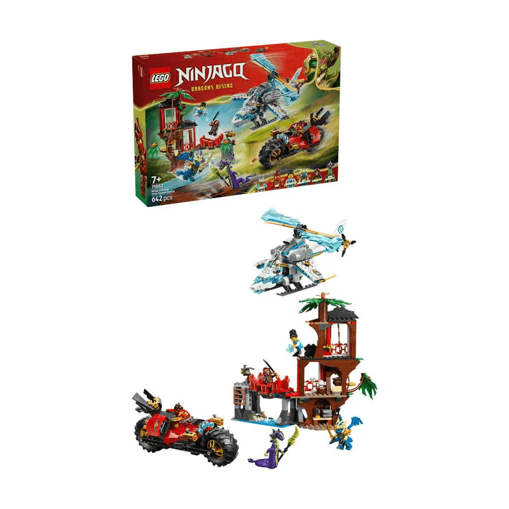 LEGO NINJAGO Batalla de Vehículos Ninja Junto a la Casa del Árbol 71857 - Image 2