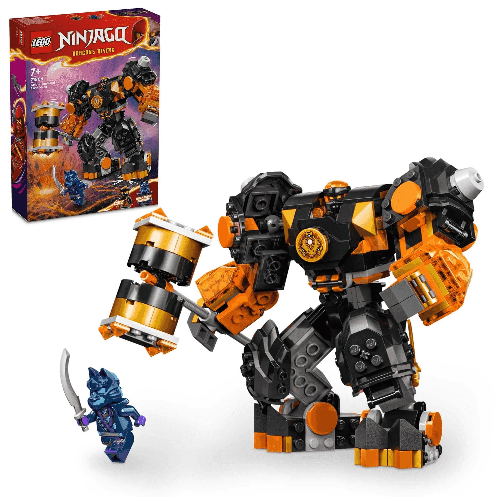LEGO NINJAGO Meca Elemental de la Tierra de Cole Juguete 71806