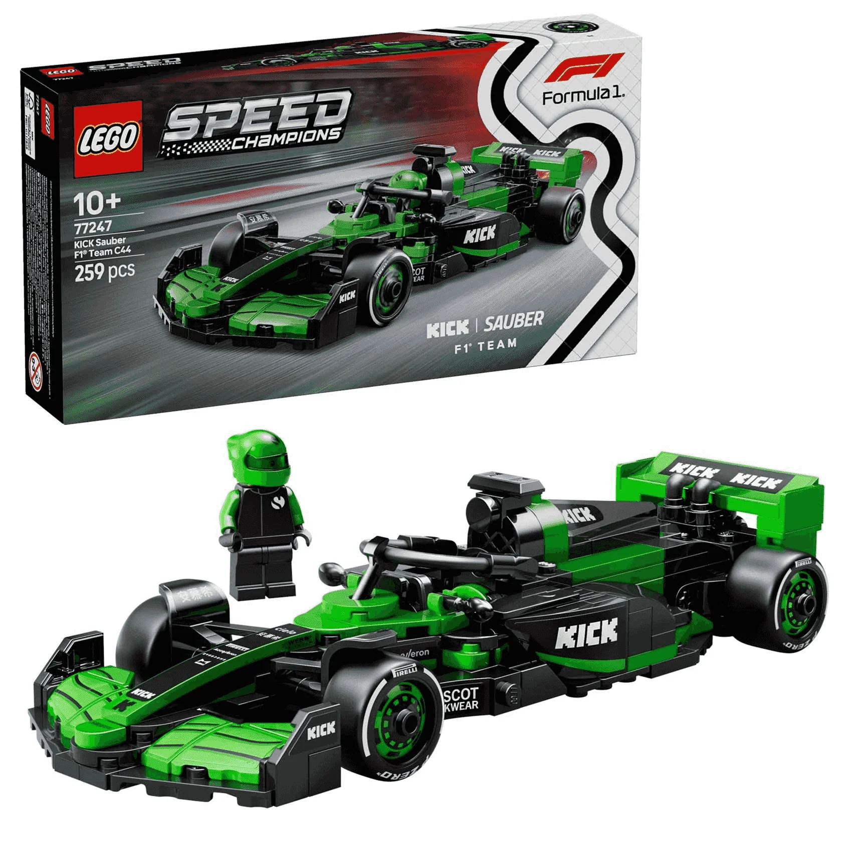 LEGO Speed Champions Coche de Carreras KICK Sauber F1 Team C44 77247 - Image 2