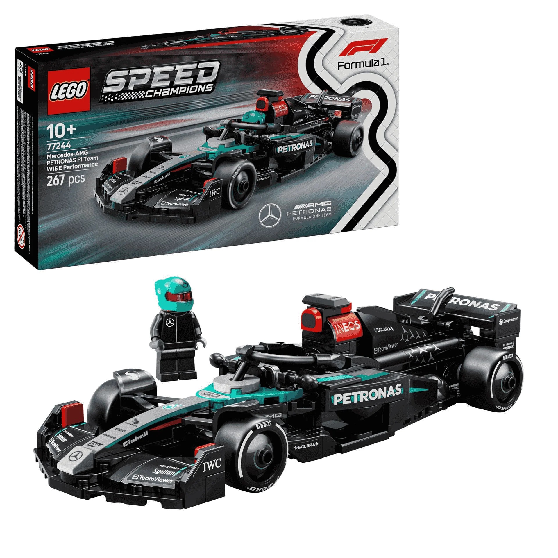 LEGO Speed Champions Coche de Carreras Mercedes-AMG F1 W15 77244 - Image 2