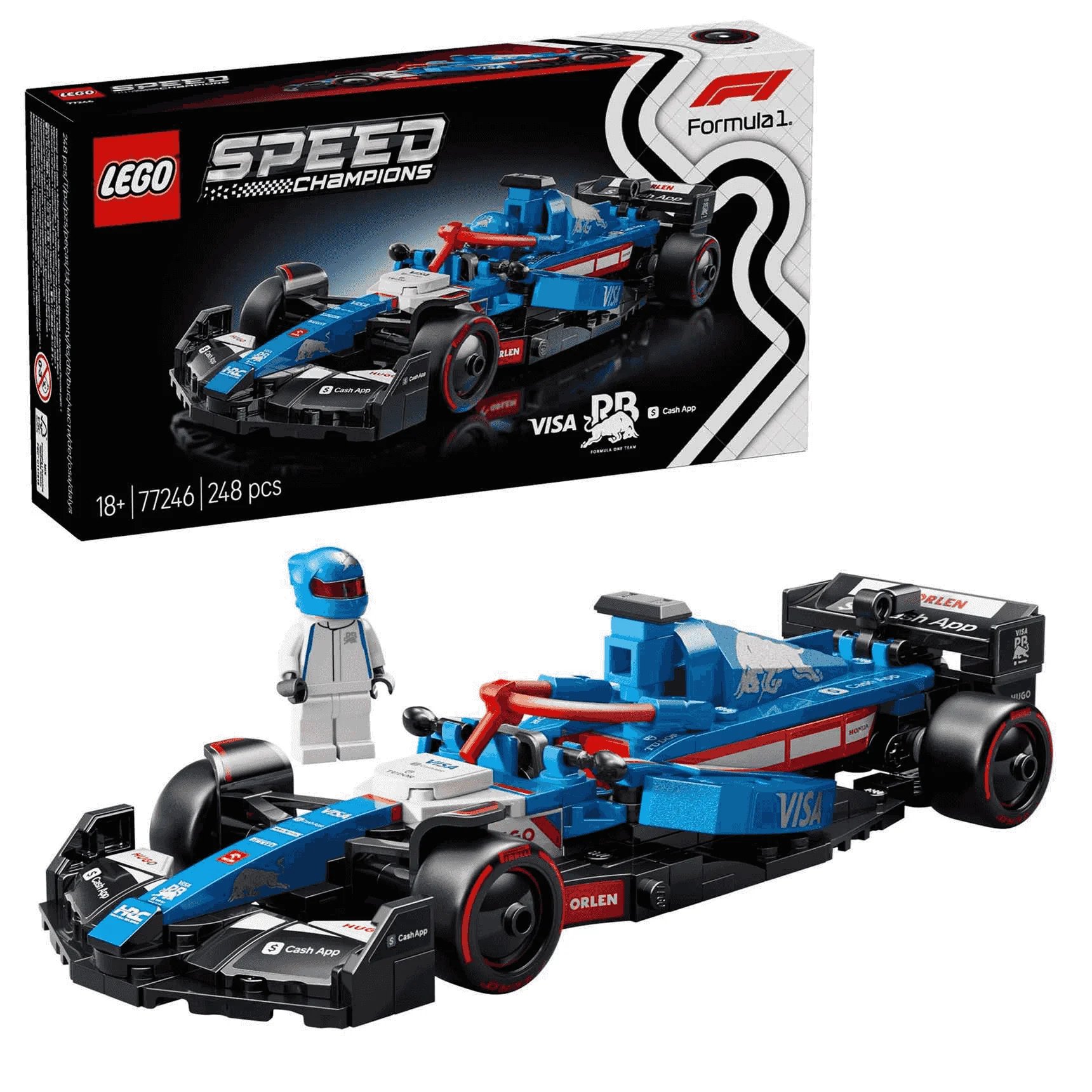LEGO Speed Champions Coche de Carreras Visa Cash App RB VCARB 01 F1 77246 - Image 2