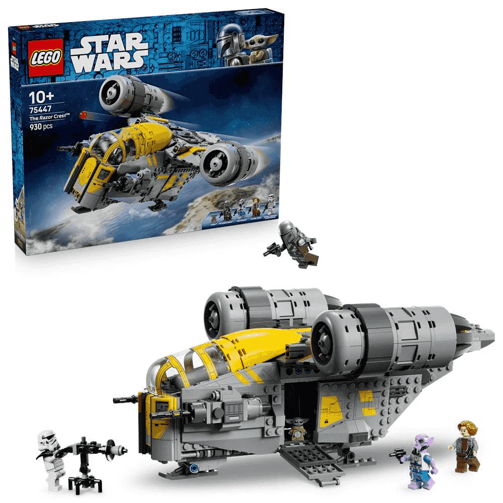 LEGO Star Wars™ The Razor Crest™ 75447 con Mandaloriano y Grogu – Set construcción 930 piezas +10 a
