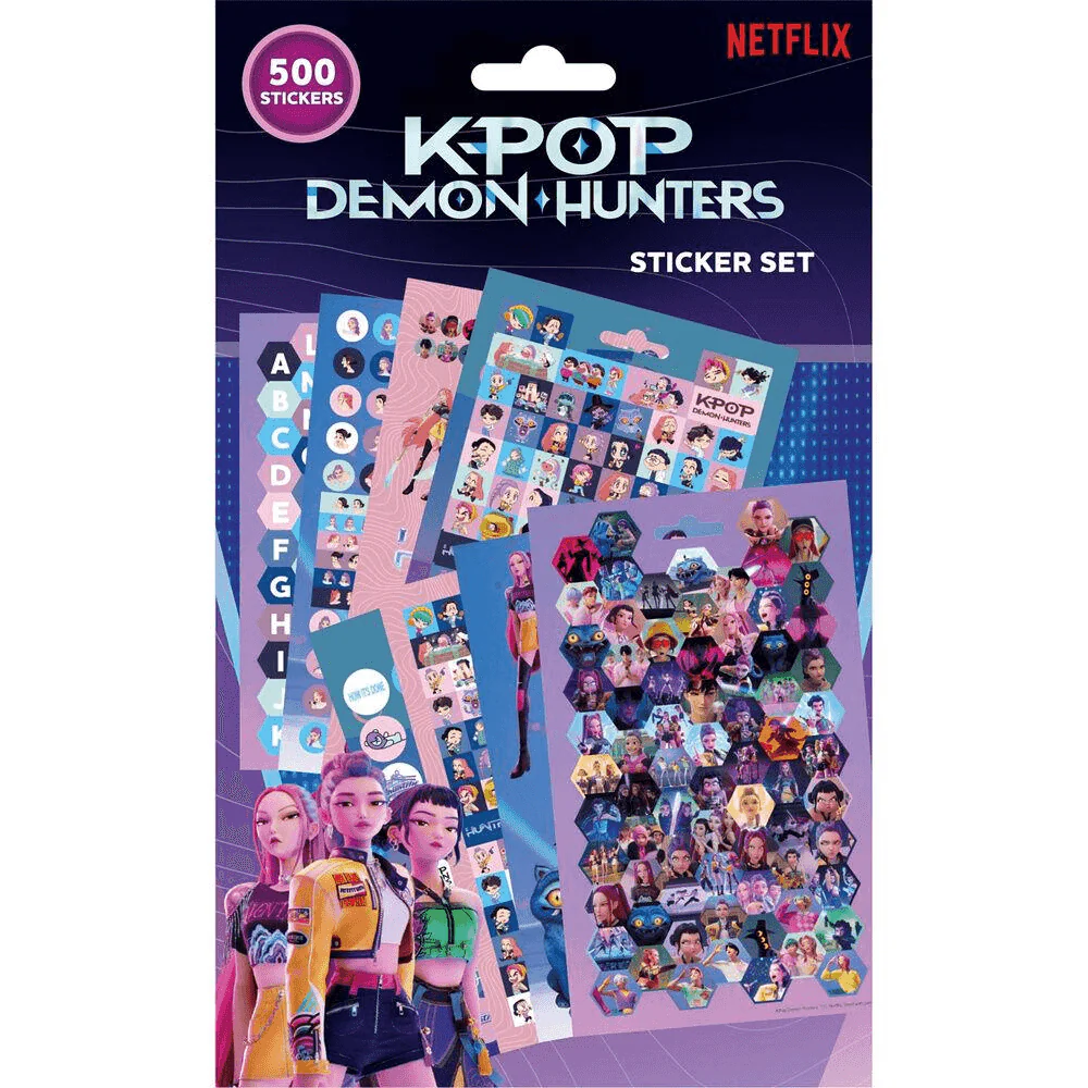 Libreta de Pegatinas K-Pop Demon Hunters 500 Stickers Netflix