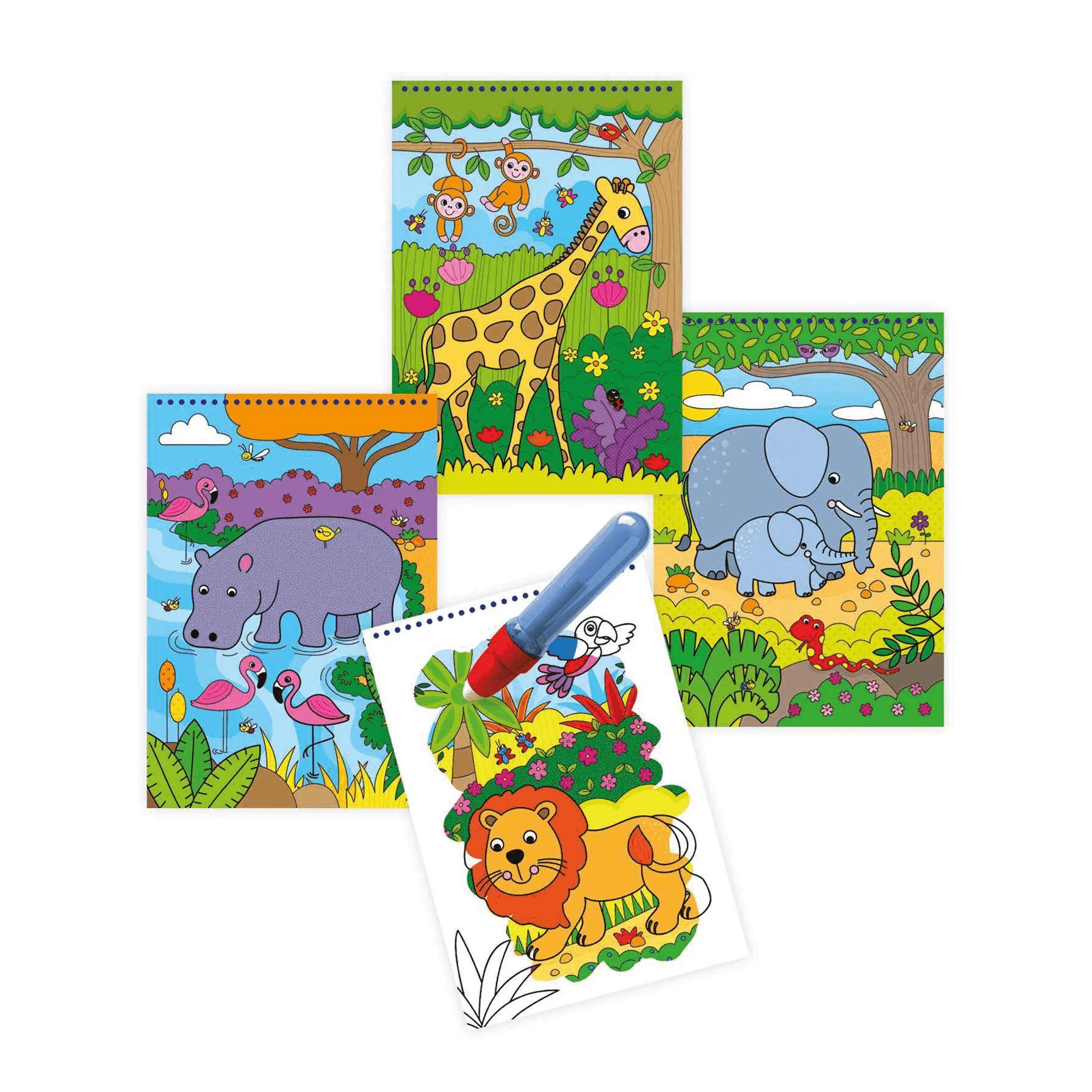 Libreta para Colorear Safari con Rotulador de Agua - Image 2