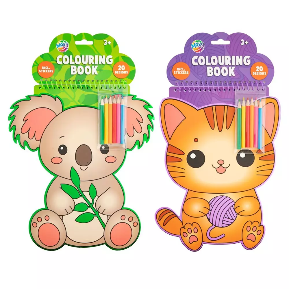Libro Colorear Formas Animales + 6 Lápices
