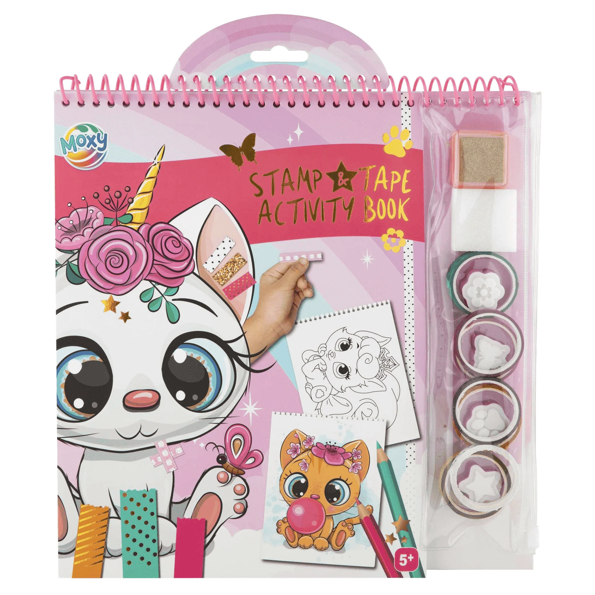 Libro de Actividades Infantil con Sellos y Cintas Washi | Incluye 35 Piezas y 2 Diseños Surtidos - Image 3