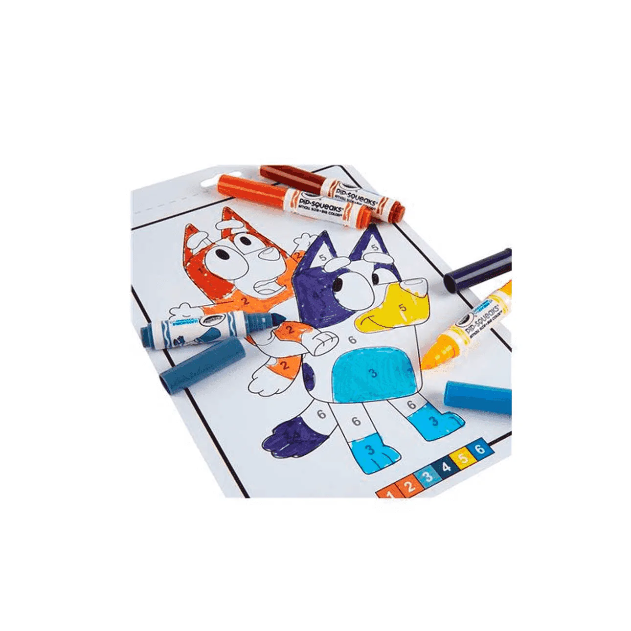 Libro de actividades y colorea los números con Bluey  6 rotuladores - Image 3