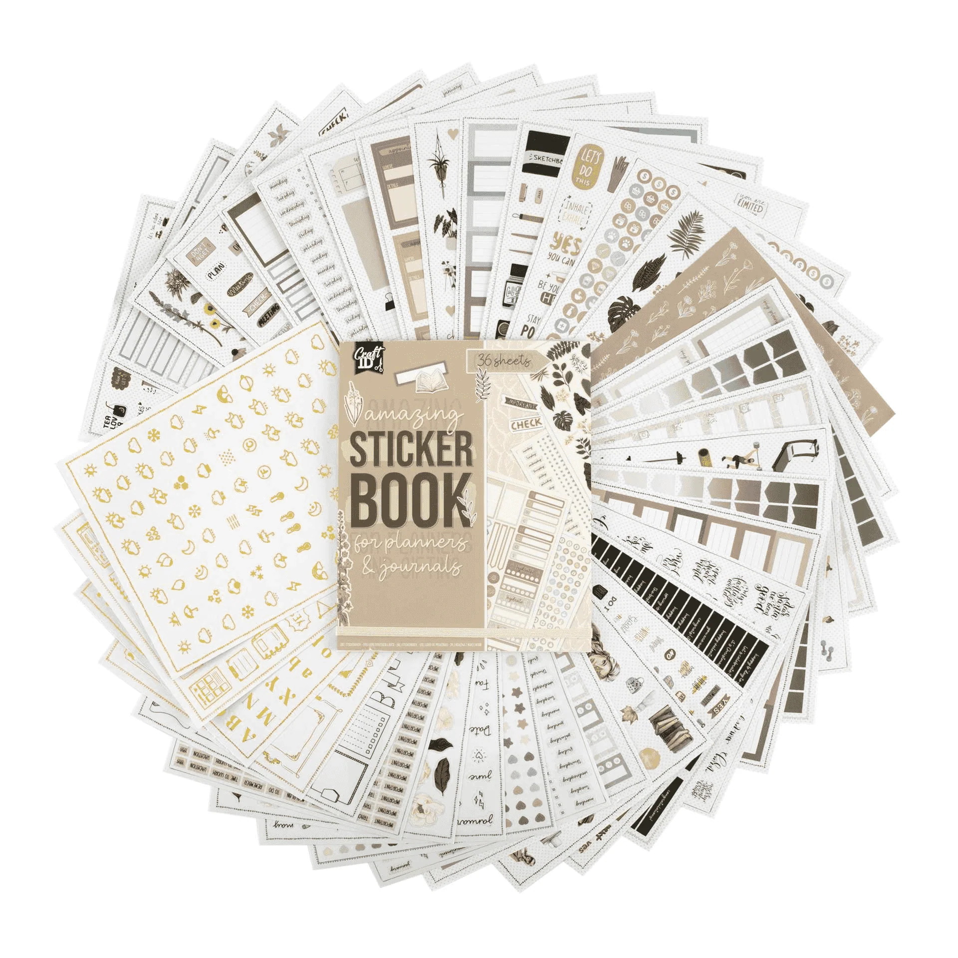 Libro de Pegatinas Craft ID con 36 Hojas – Para Planners, Journals y Scrapbooking - Image 4