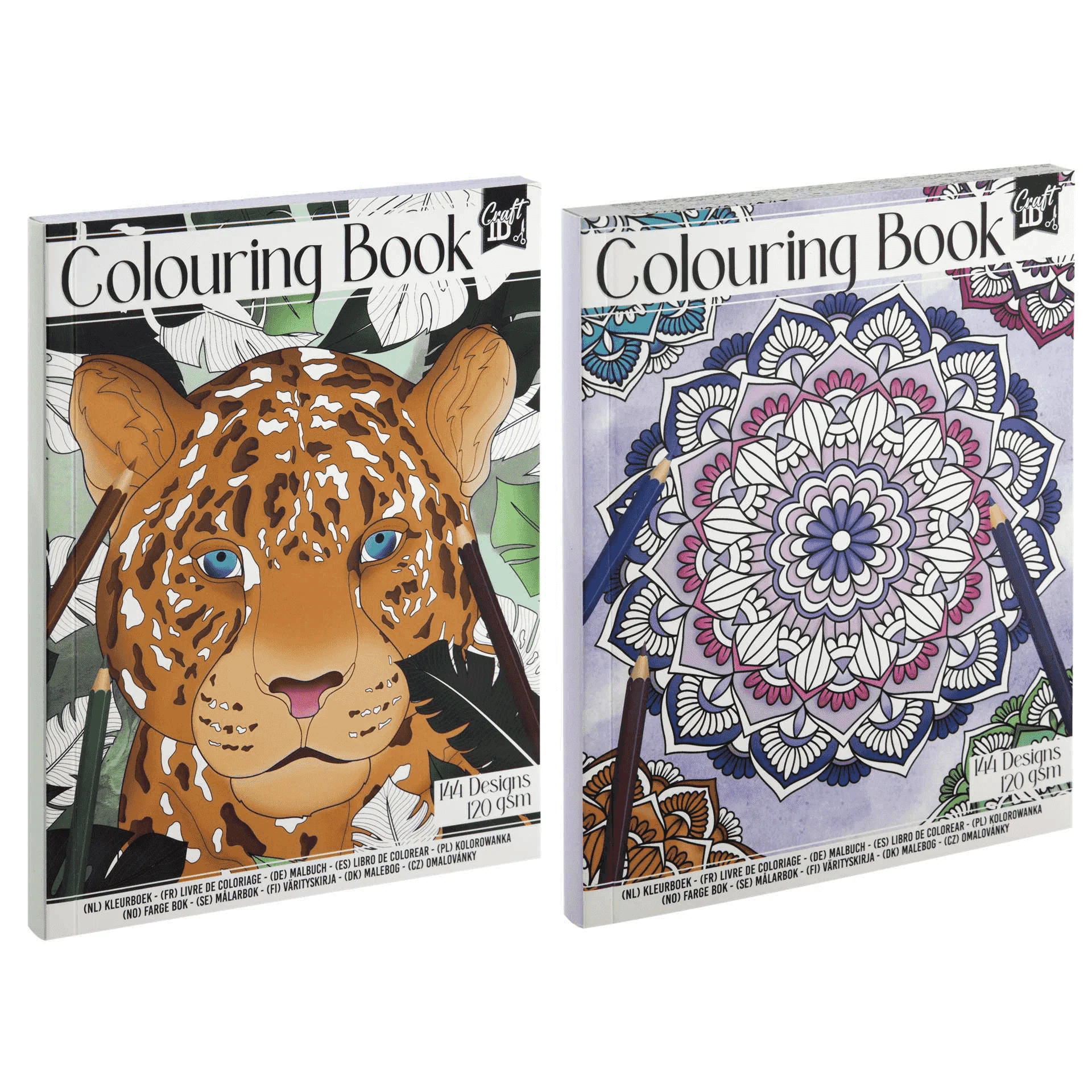 Libro para Colorear Craft ID 72 Hojas – Diseños de Animales o Mandalas