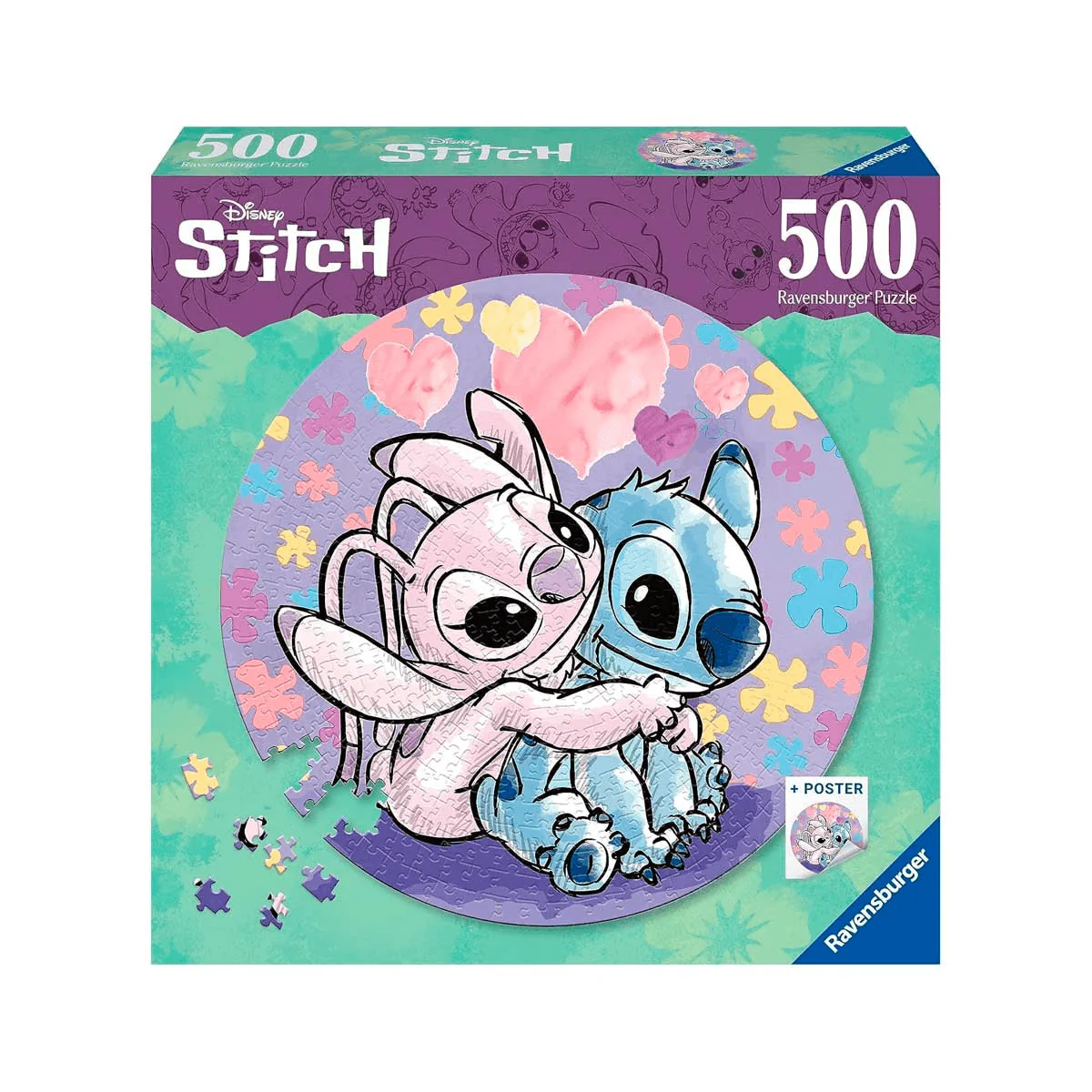 Lilo & Stitch Puzzle Redondo Stitch- 500 Piezas