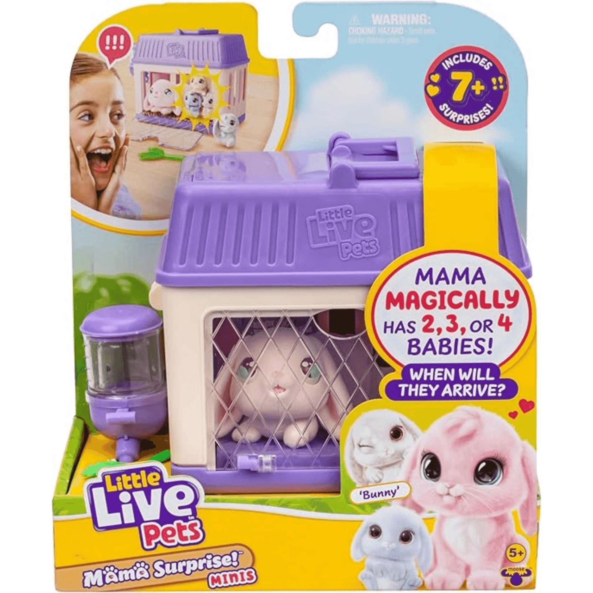 Little Live Pets - Mamá Surprise Minis Conejito con Bebés