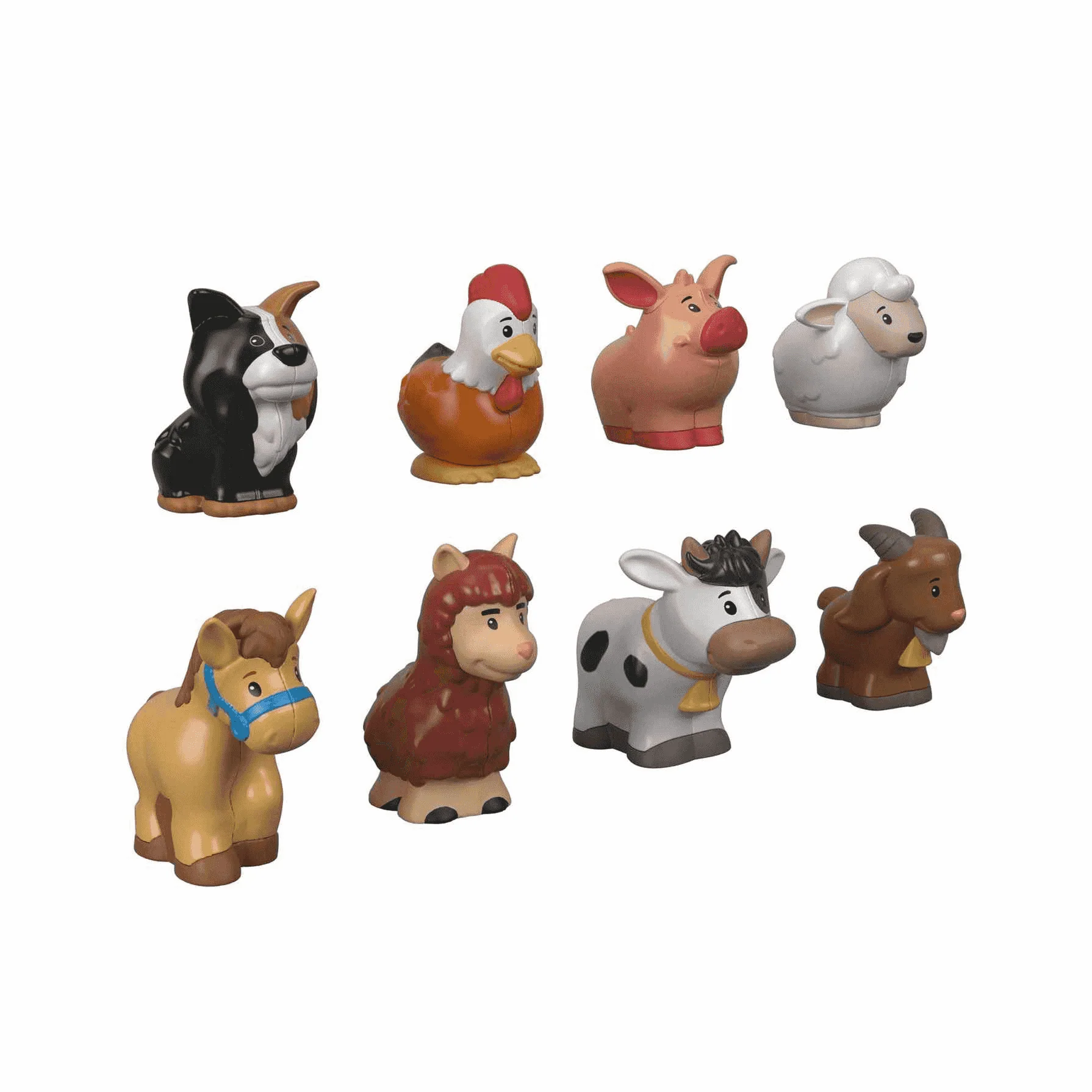 Little People Pack de 8 figuras animalitos de la granja juguetes Mattel GFL21