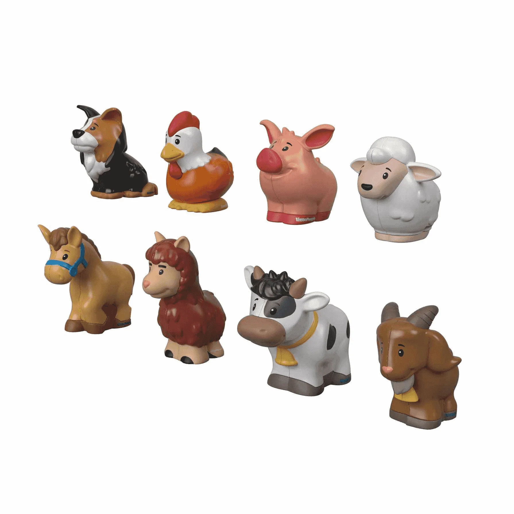 Little People Pack de 8 figuras animalitos de la granja juguetes Mattel GFL21 - Image 3