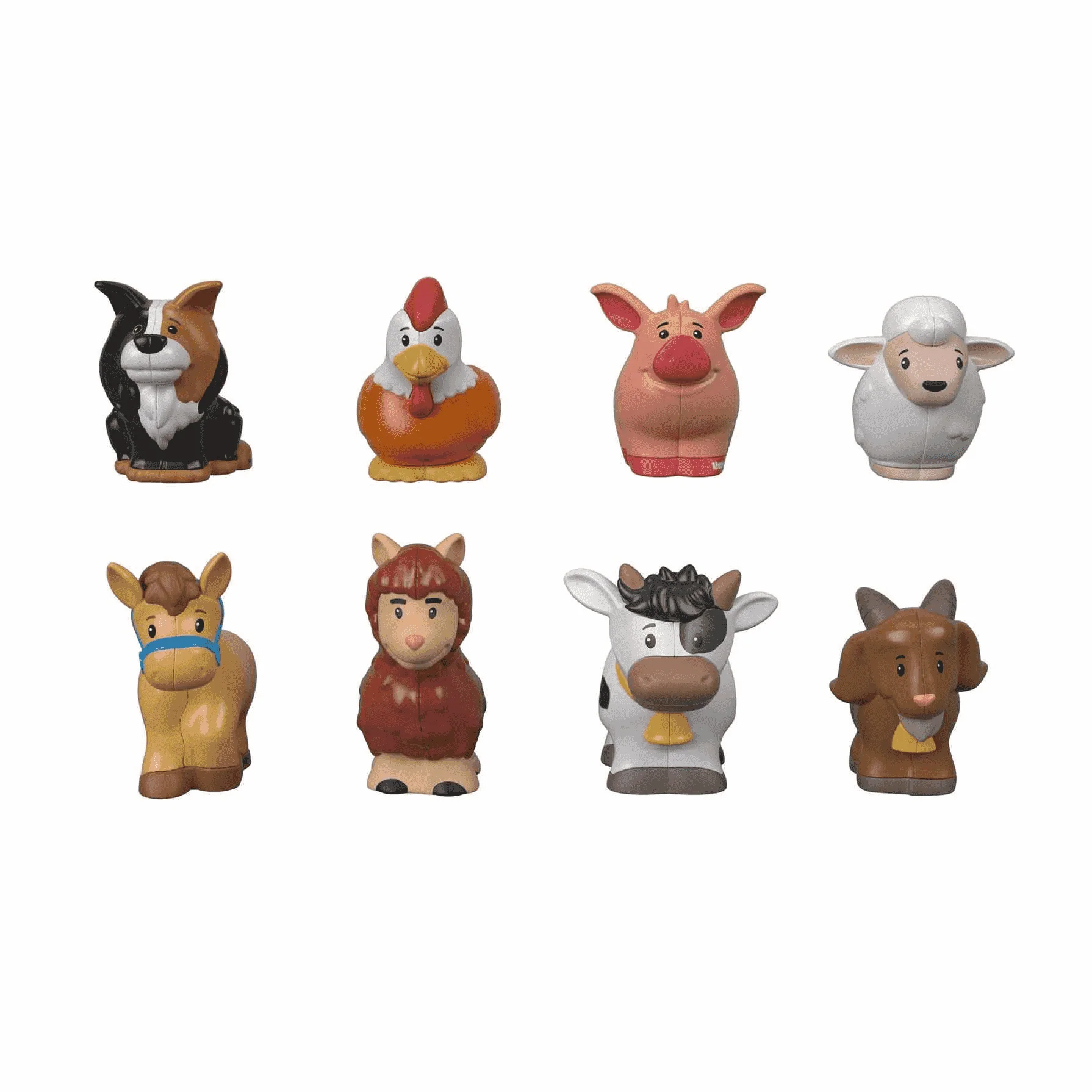 Little People Pack de 8 figuras animalitos de la granja juguetes Mattel GFL21 - Image 4