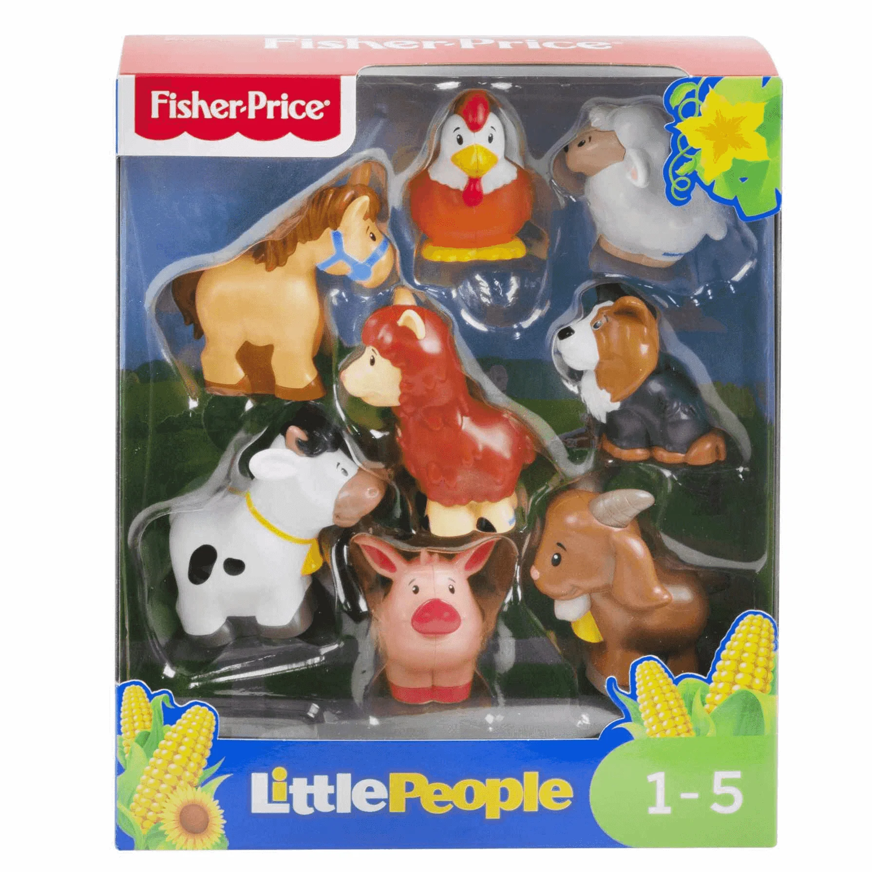 Little People Pack de 8 figuras animalitos de la granja juguetes Mattel GFL21 - Image 5
