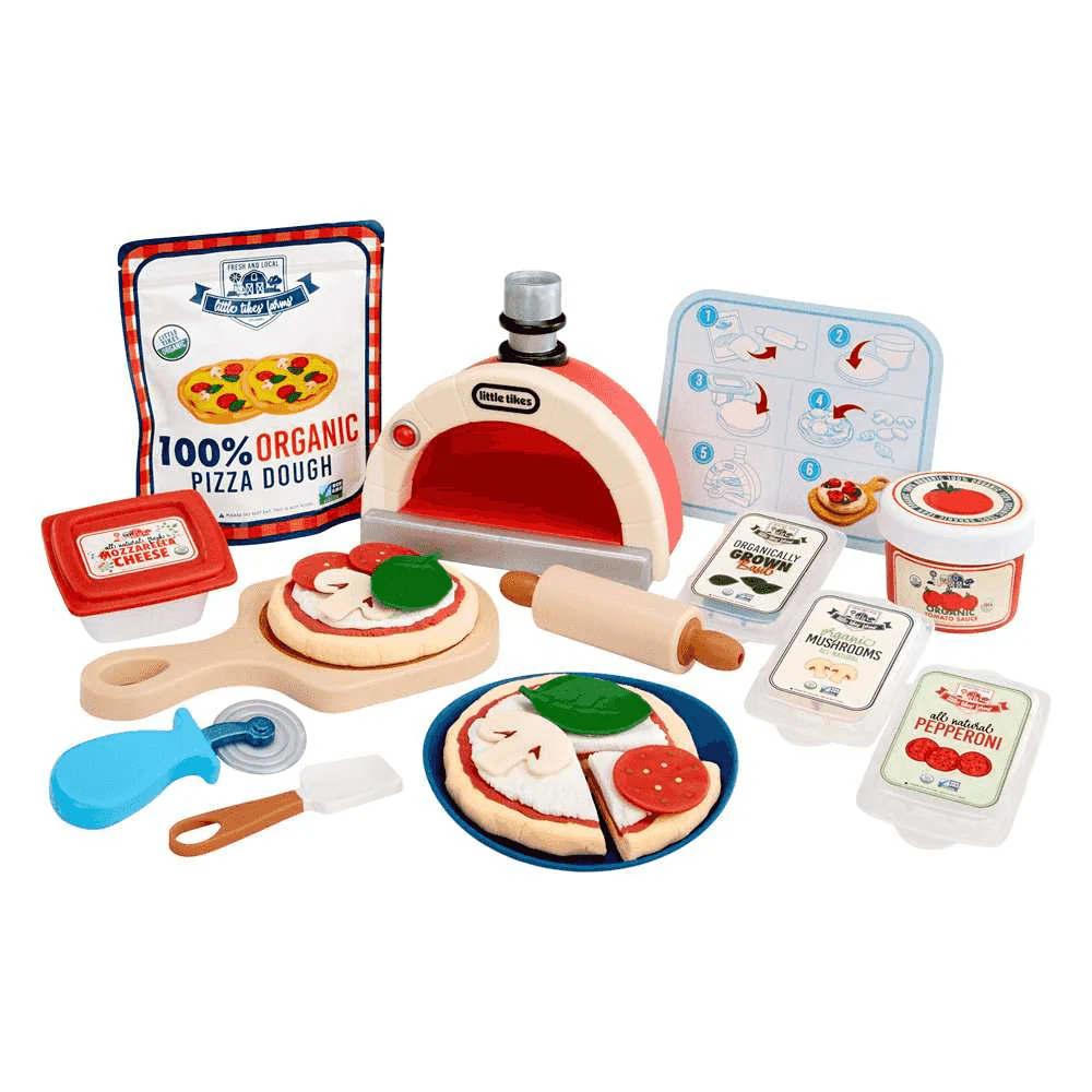 Little Tikes Creative Chefs Pizza Kit Horno de Pizza Infantil con 18+ Accesorios