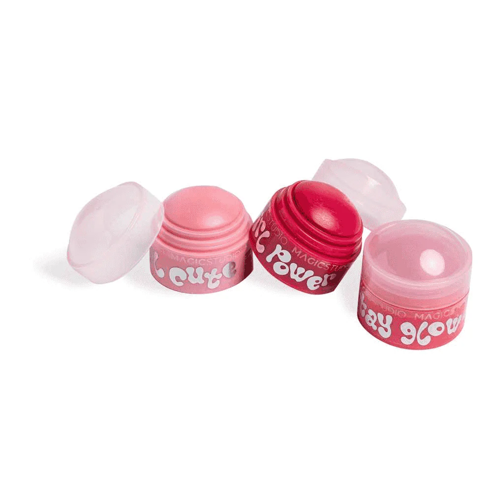 Magic Studio Glow Flush Balm Trio Bálsamo Glow Labios Mejillas y Ojos