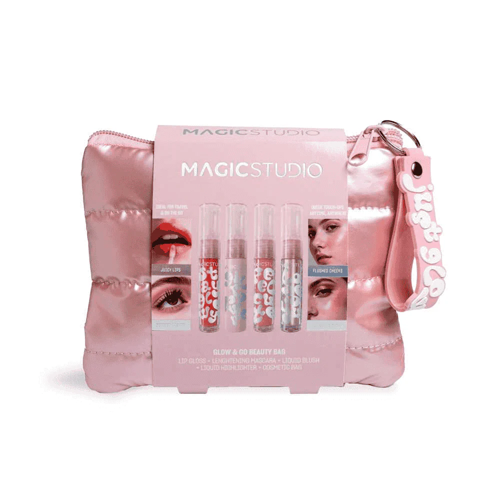 Magic Studio Glow & Go Beauty Bag Set Maquillaje Mini con Neceser