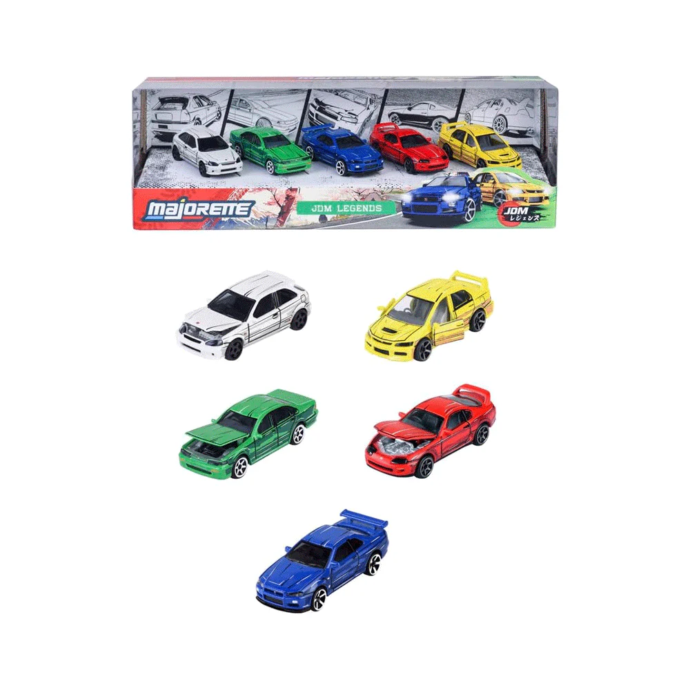 Majorette JDM Legends Giftpack 5 Coches Metal