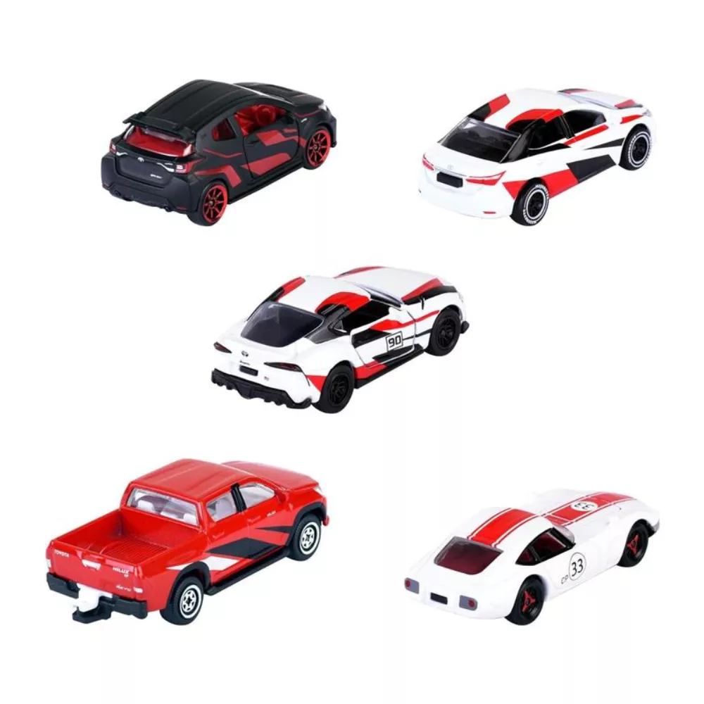 Majorette Pack 5 Coches Toyota Racing – Set deportivo