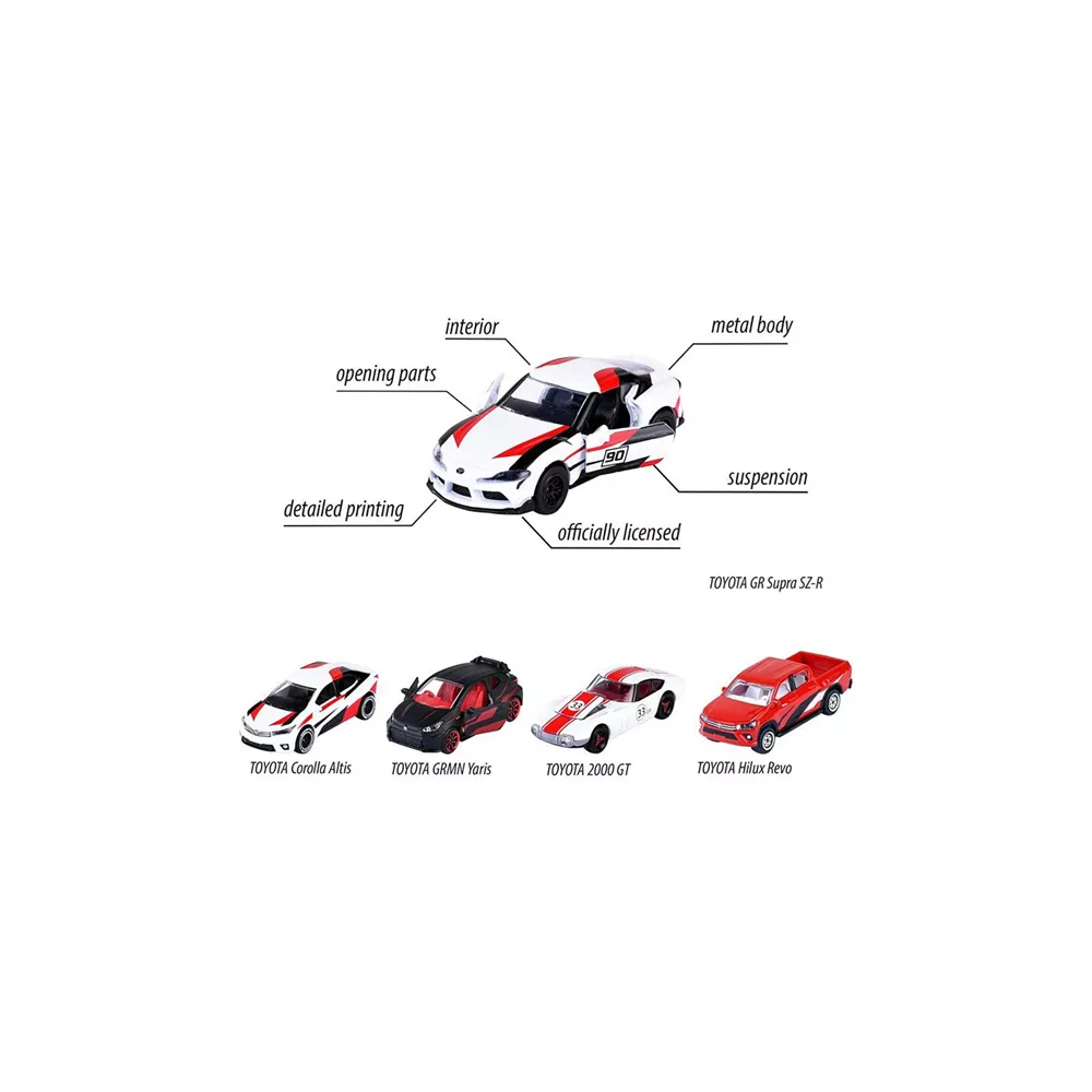 Majorette Pack 5 Coches Toyota Racing – Set deportivo - Image 3