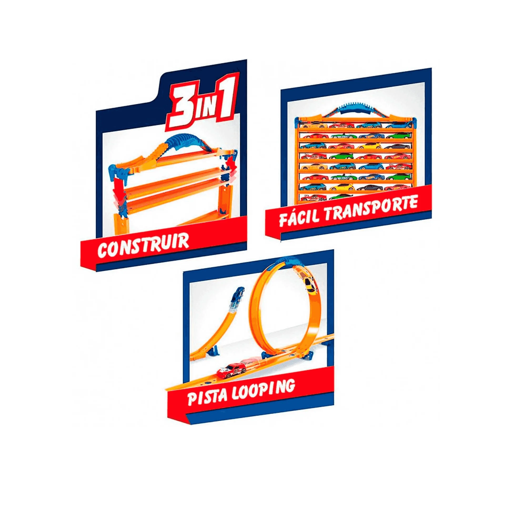 Maletín Portacoches Hot Wheels 3 en 1