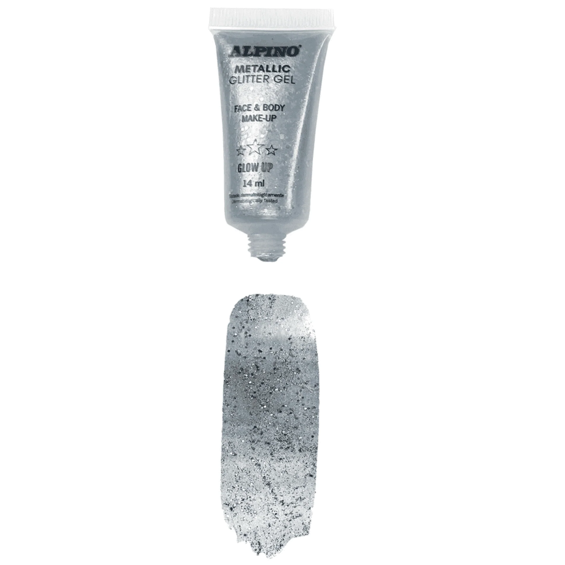 Maquillaje Gel Purpurina Metálico Plata Alpino - Image 2